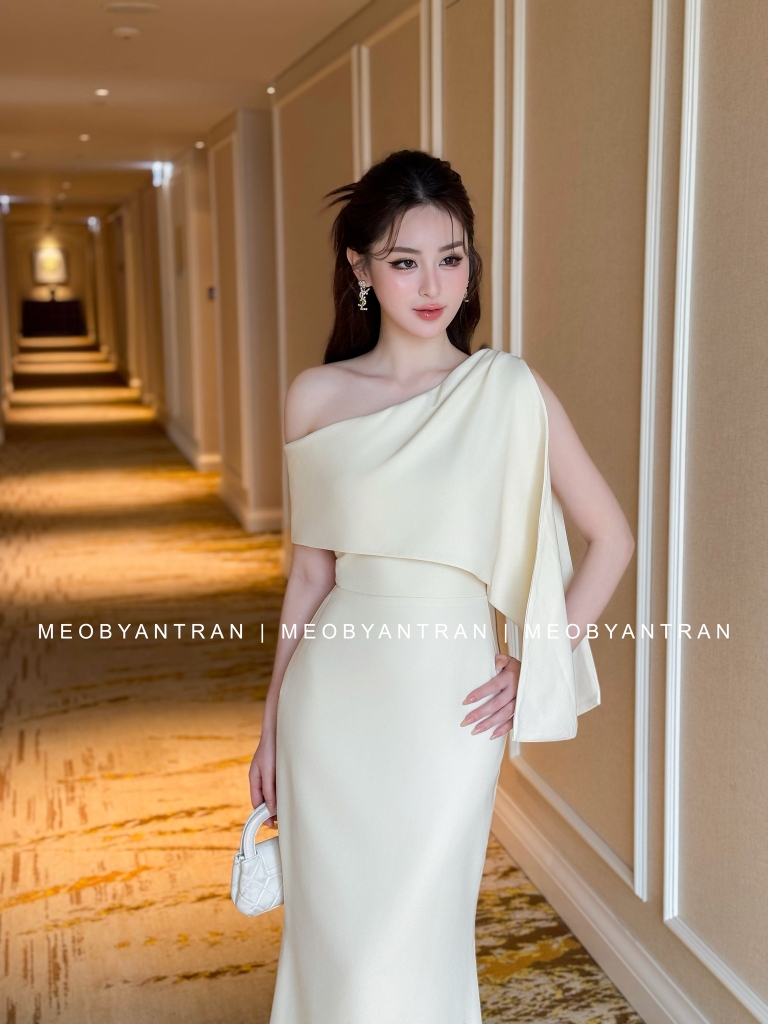 Đầm lệch vai dự tiệc đẹp