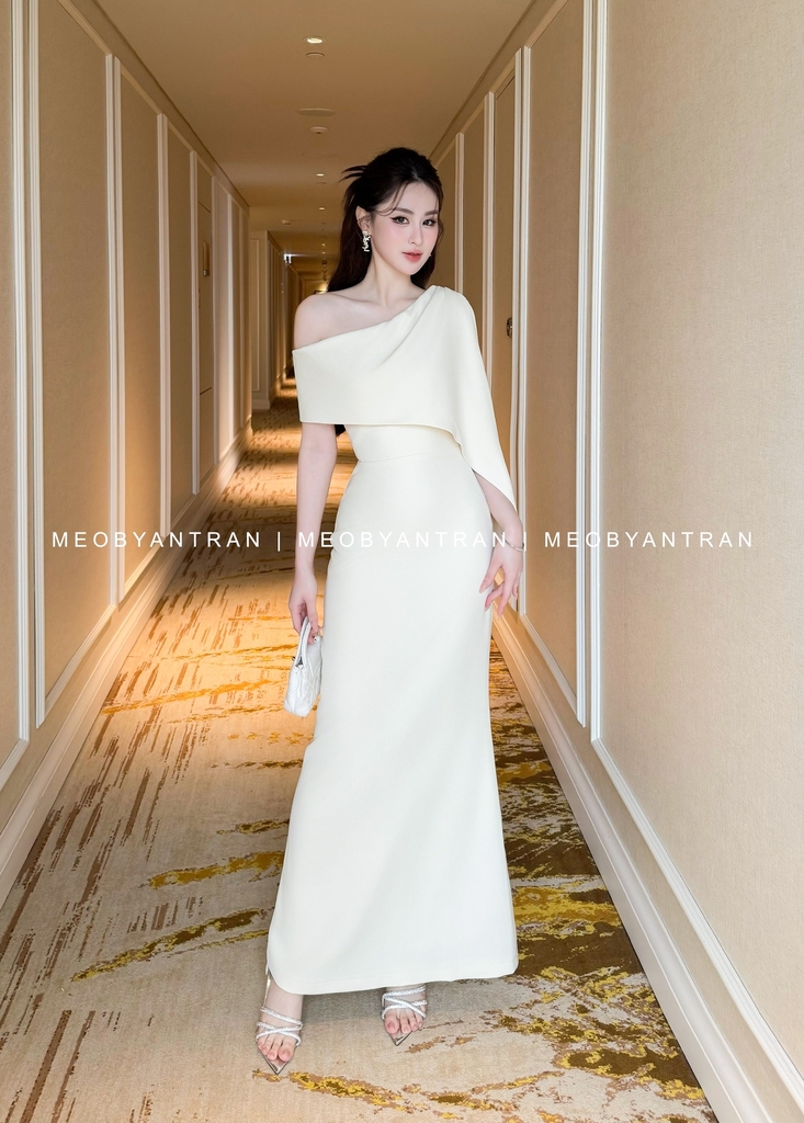 Đầm lệch vai dự tiệc đẹp