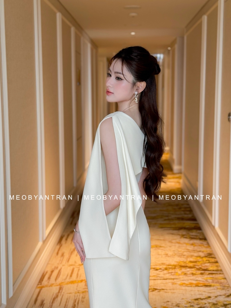 Đầm lệch vai dự tiệc đẹp