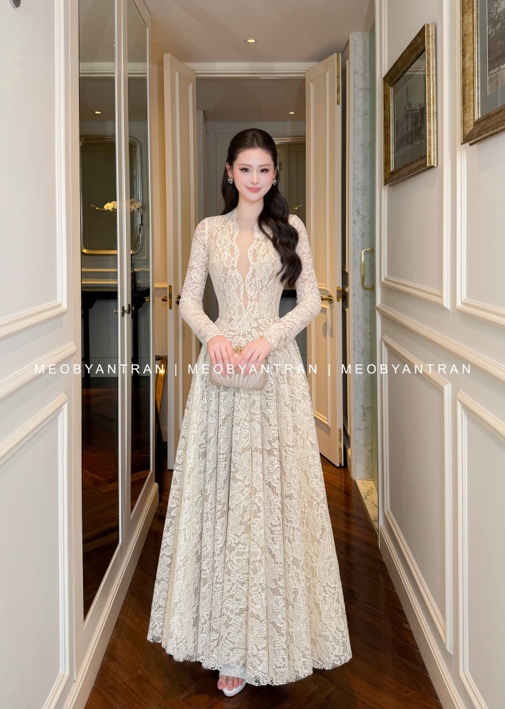 Đầm ren cao cấp tay dài