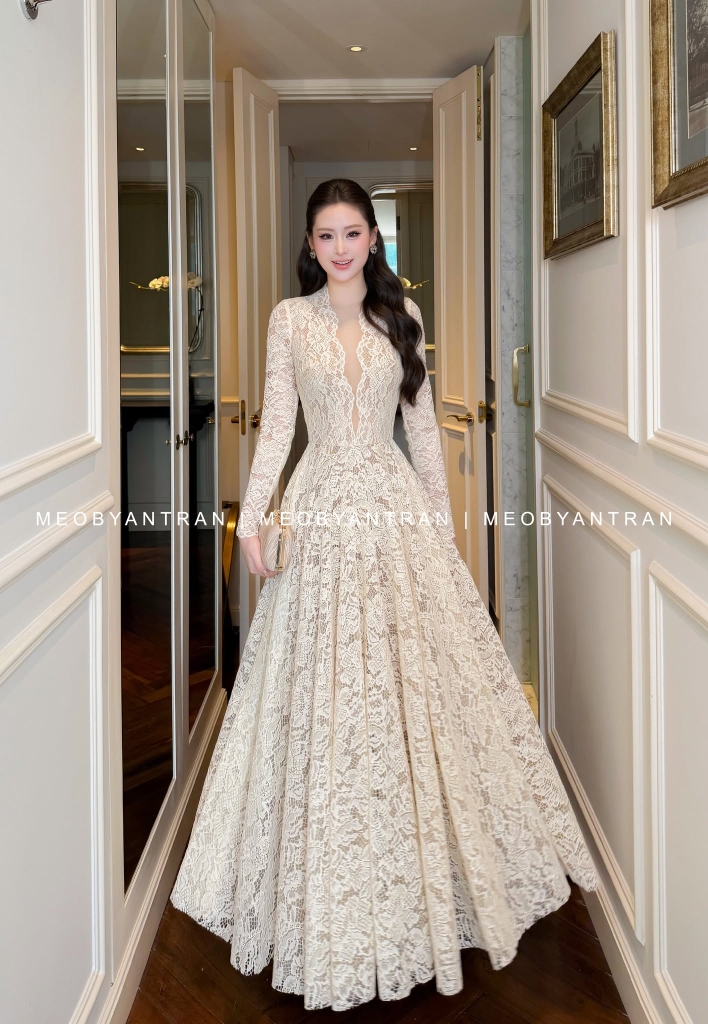 Đầm ren cao cấp tay dài