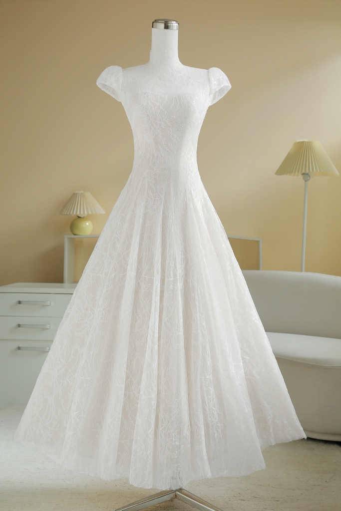 Đầm ren dự tiệc dáng dài 