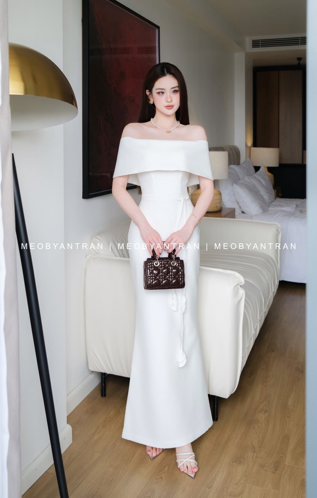 Đầm dự tiệc ôm body trễ vai