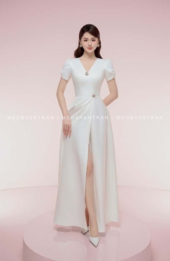 Váy cưới ngắn tay đẹp
