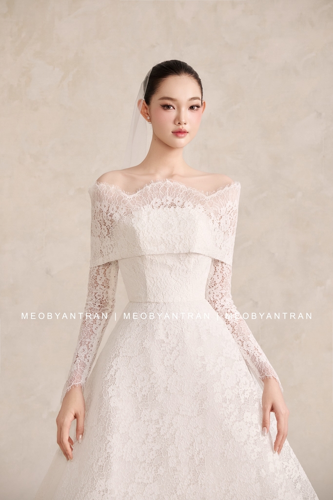 Váy cưới trễ vai ngọt ngào