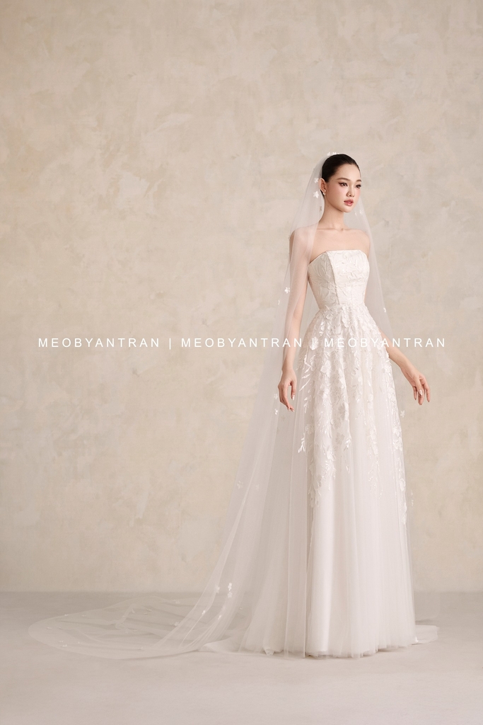 Váy cưới voan nhẹ nhàng
