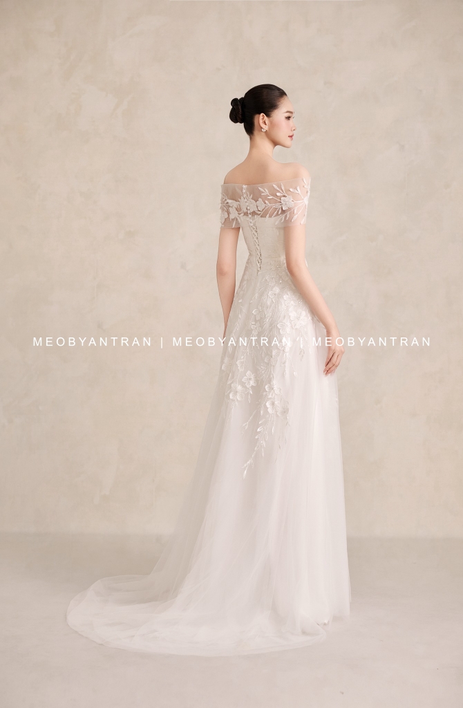 Váy cưới voan nhẹ nhàng