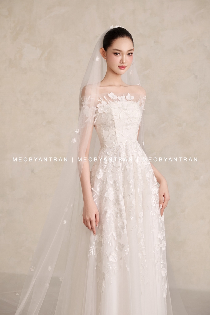 Váy cưới voan nhẹ nhàng