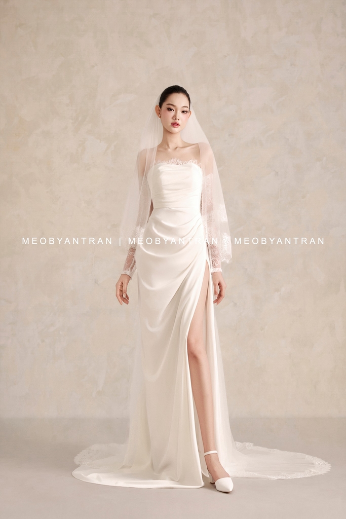 Váy cưới xẻ tà đẹp