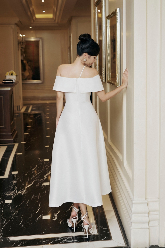 váy trắng trễ vai đẹp