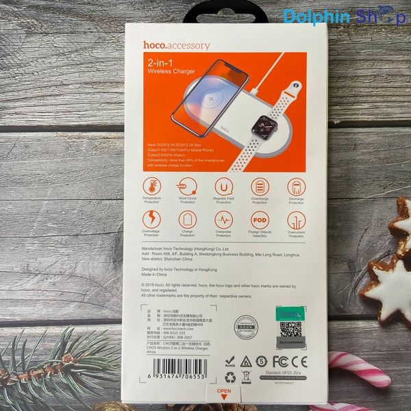 Sạc Không Dây 2in1 Hoco CW20 Cho Điện Thoại và Đồng Hồ Apple Watch ...