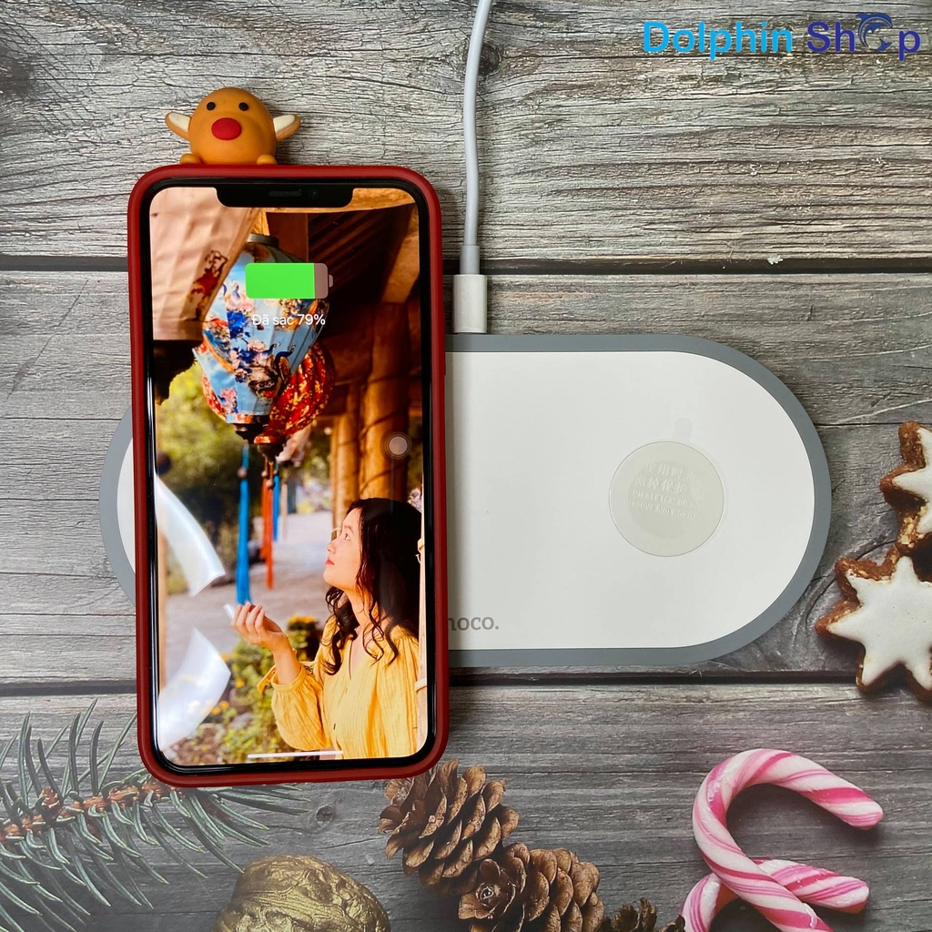 Sạc Không Dây 2in1 Hoco CW20 Cho Điện Thoại và Đồng Hồ Apple Watch ...