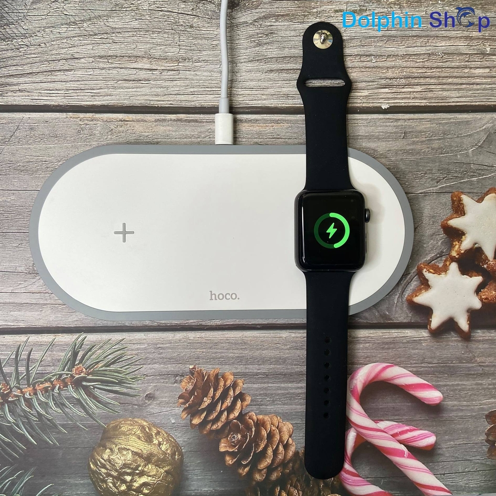 Sạc Không Dây 2in1 Hoco CW20 Cho Điện Thoại và Đồng Hồ Apple Watch ...