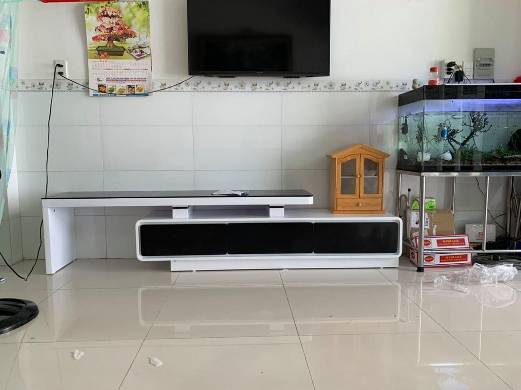 Kệ ti vi đặt sàn kéo dài- TVL06