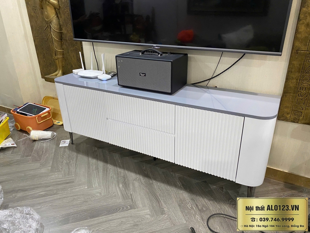 Kệ tivi  đặt sàn bo góc hiện đại (200x35x60cm) -TV216