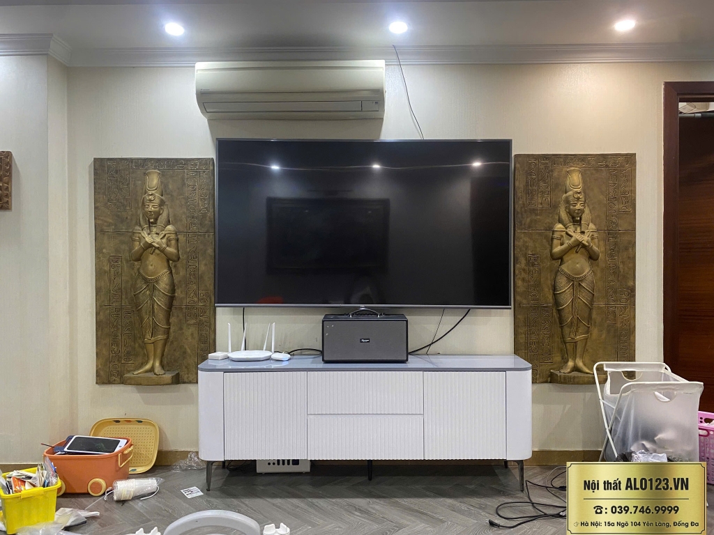 Kệ tivi  đặt sàn bo góc hiện đại (200x35x60cm) -TV216