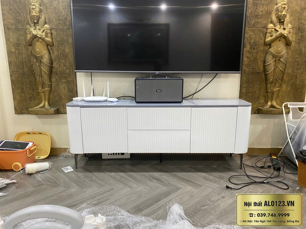 Kệ tivi  đặt sàn bo góc hiện đại (200x35x60cm) -TV216
