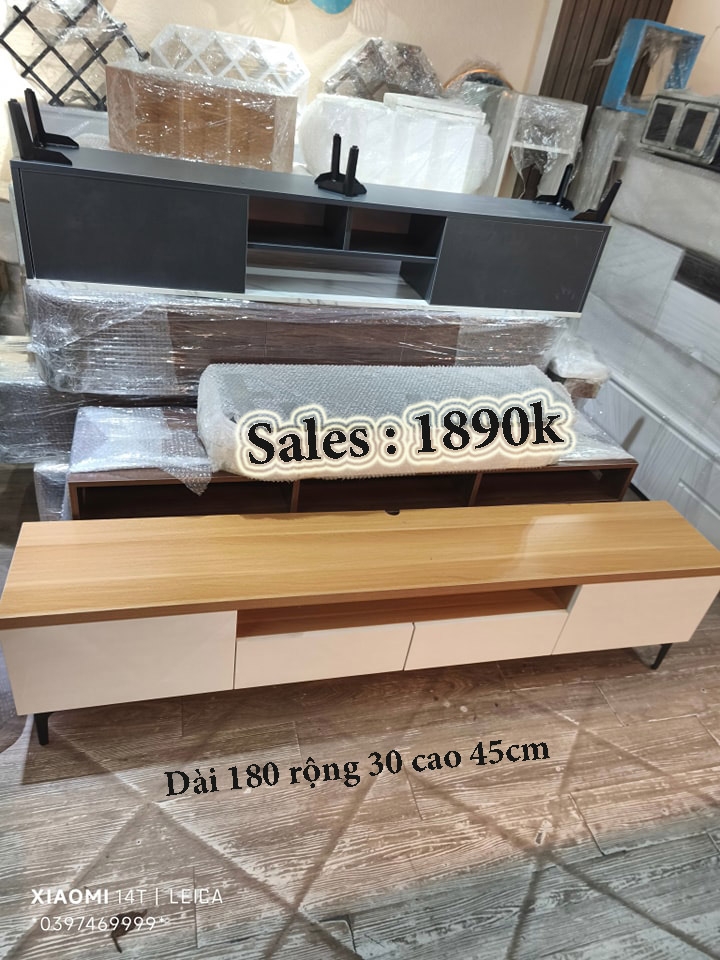 [SALES] Kệ Tivi Đặt Sàn Phẳng TVL14 (180x30x45cm)