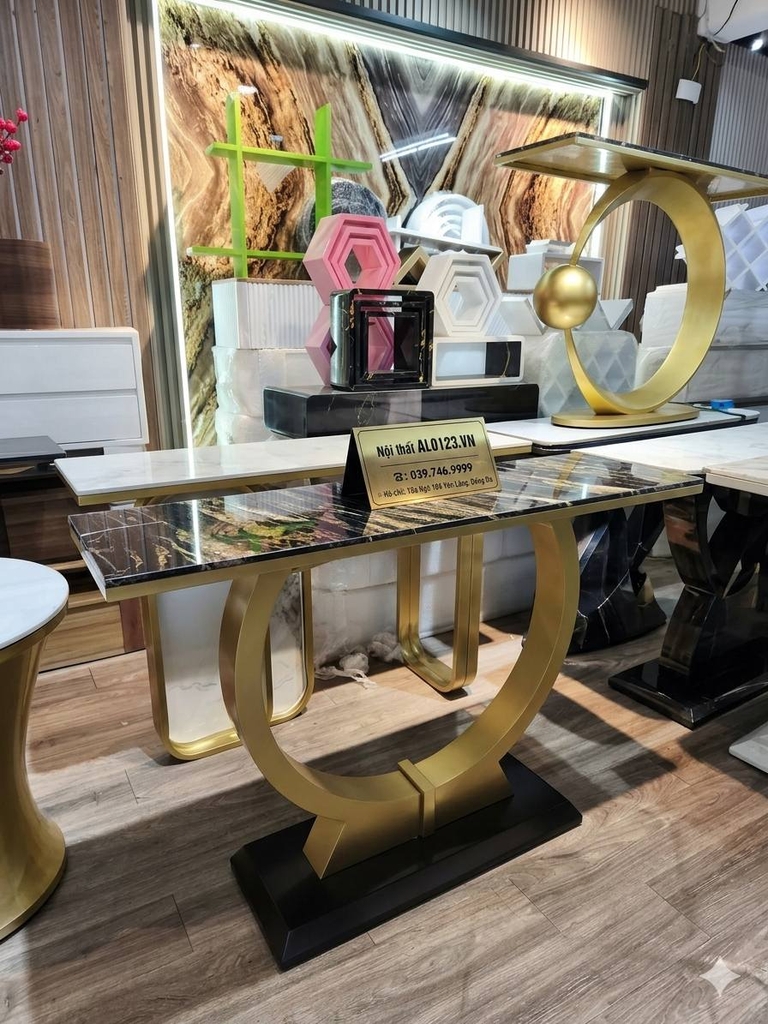 Bàn Console Trưng Bày Hiện Đại Chân Nhẫn  CS323