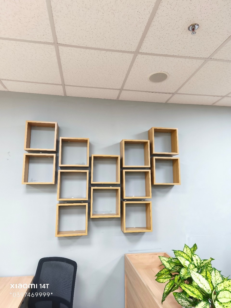 Kệ gỗ treo tường hiện đại