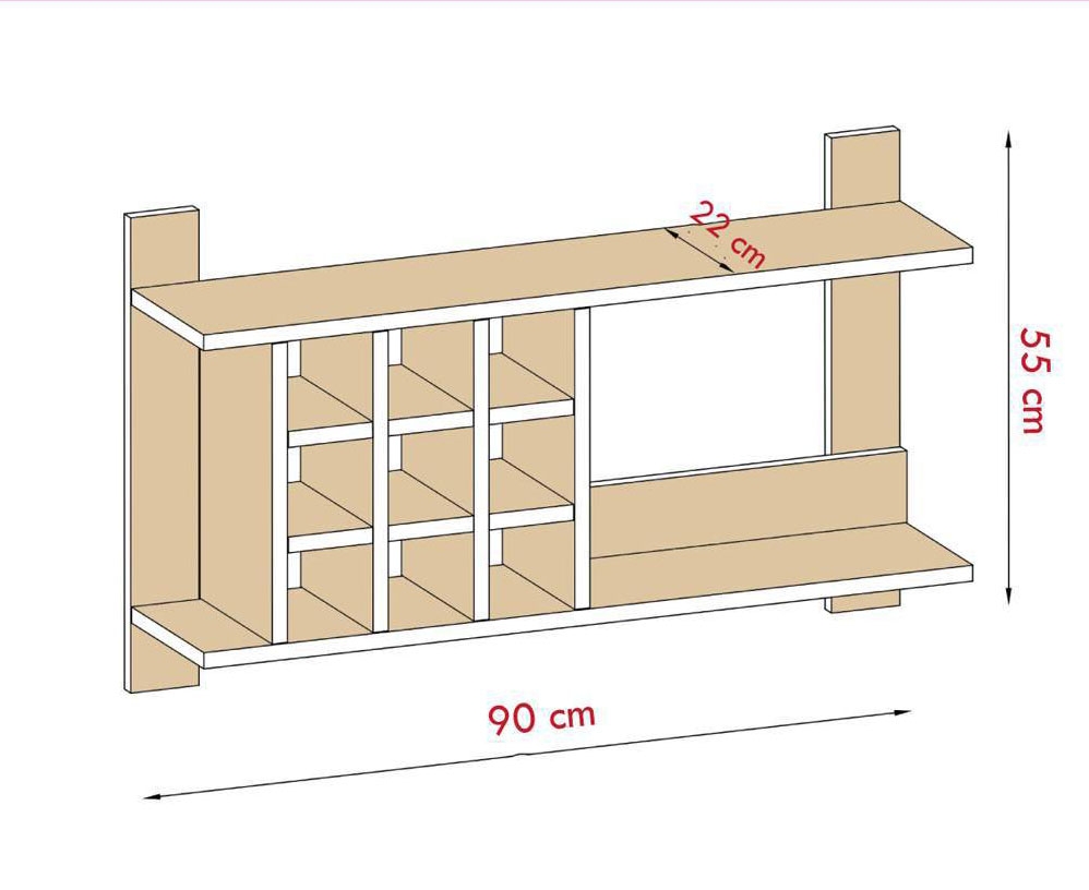 Kệ rượu vang treo tường KR18