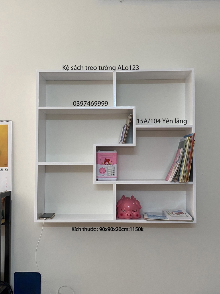 Kệ đựng  sách treo tường  GHS-03(90x90x20cm)