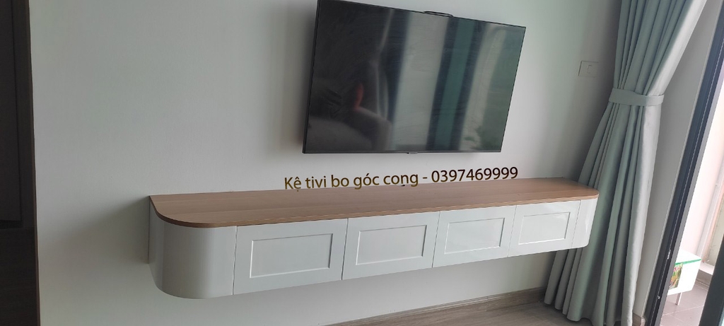 Kệ tivi treo tường hiện đại ngăn kéo cánh huỳnh  tv82