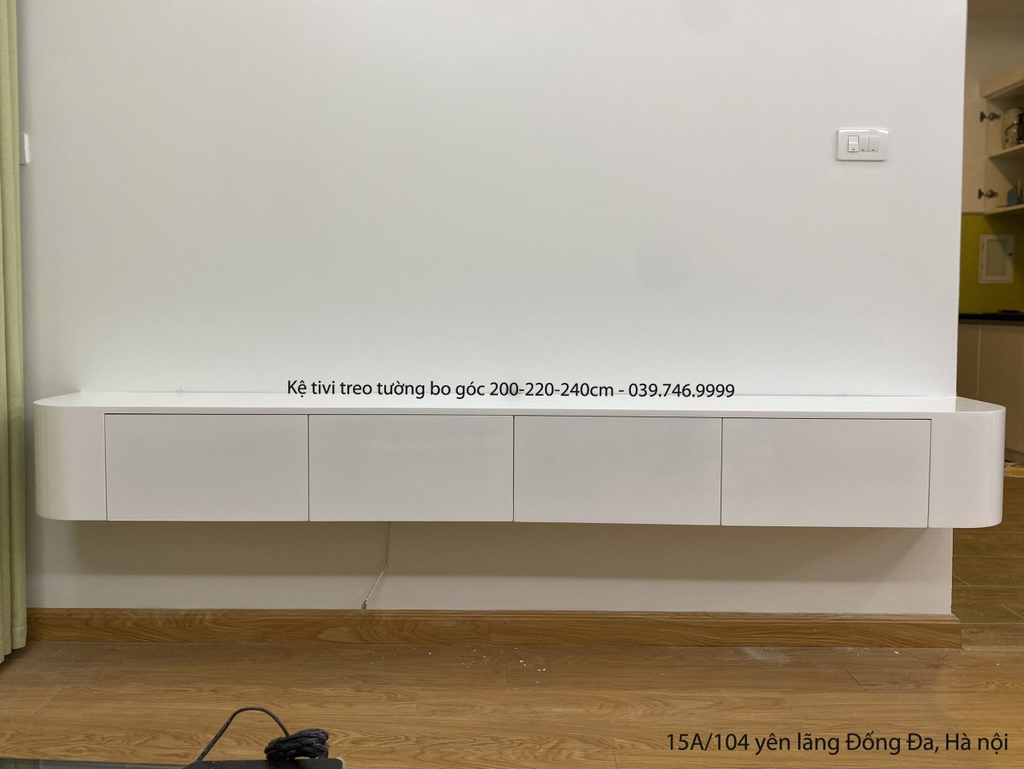 Kệ tivi cong treo tường 200x30x25cm -TV28