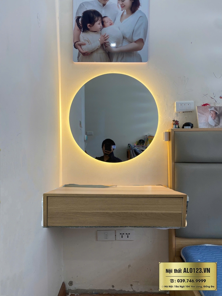 BÀN TRANG ĐIỂM TREO TƯỜNG(60X35X15)- TD03