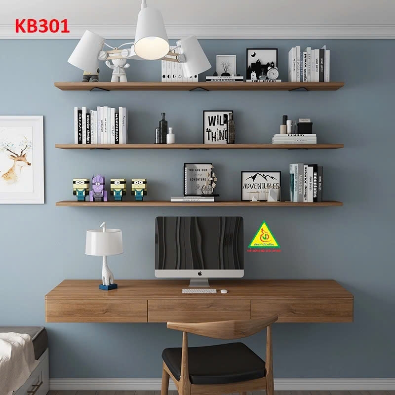 Bàn học kèm giá sách hiện đại -KB301