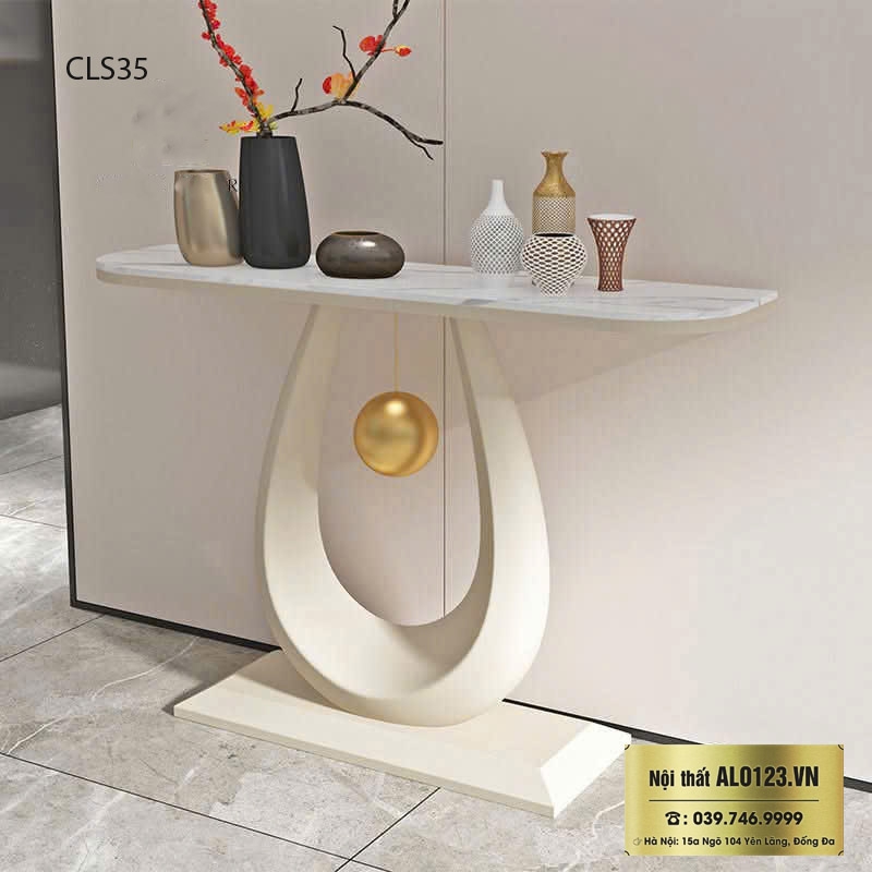 Bàn Console Trưng Bày Hiện Đại Chân Ngọc Cls35