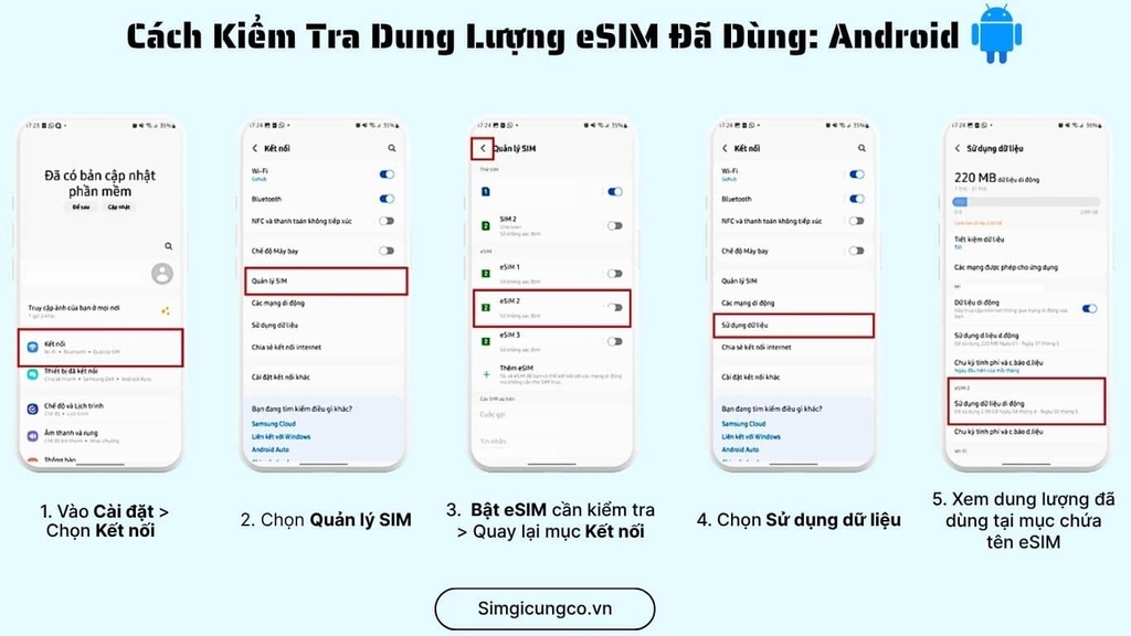 Cách Kiểm Tra Dung Lượng eSIM Đã Dùng: Nhanh Chóng & Dễ Dàng - Simgicungco.vn