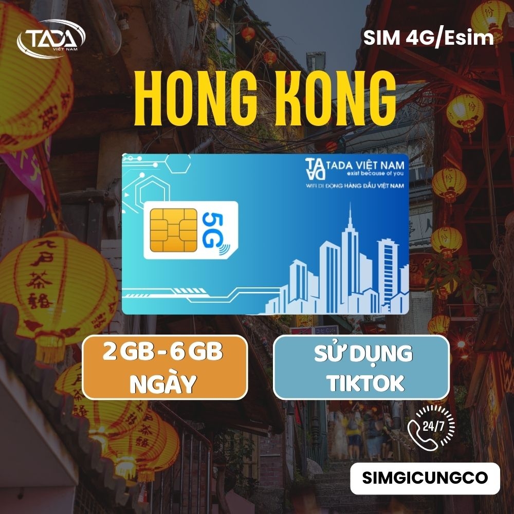 Sim và eSIM Hong Kong 4G 5G data tốc độ cao