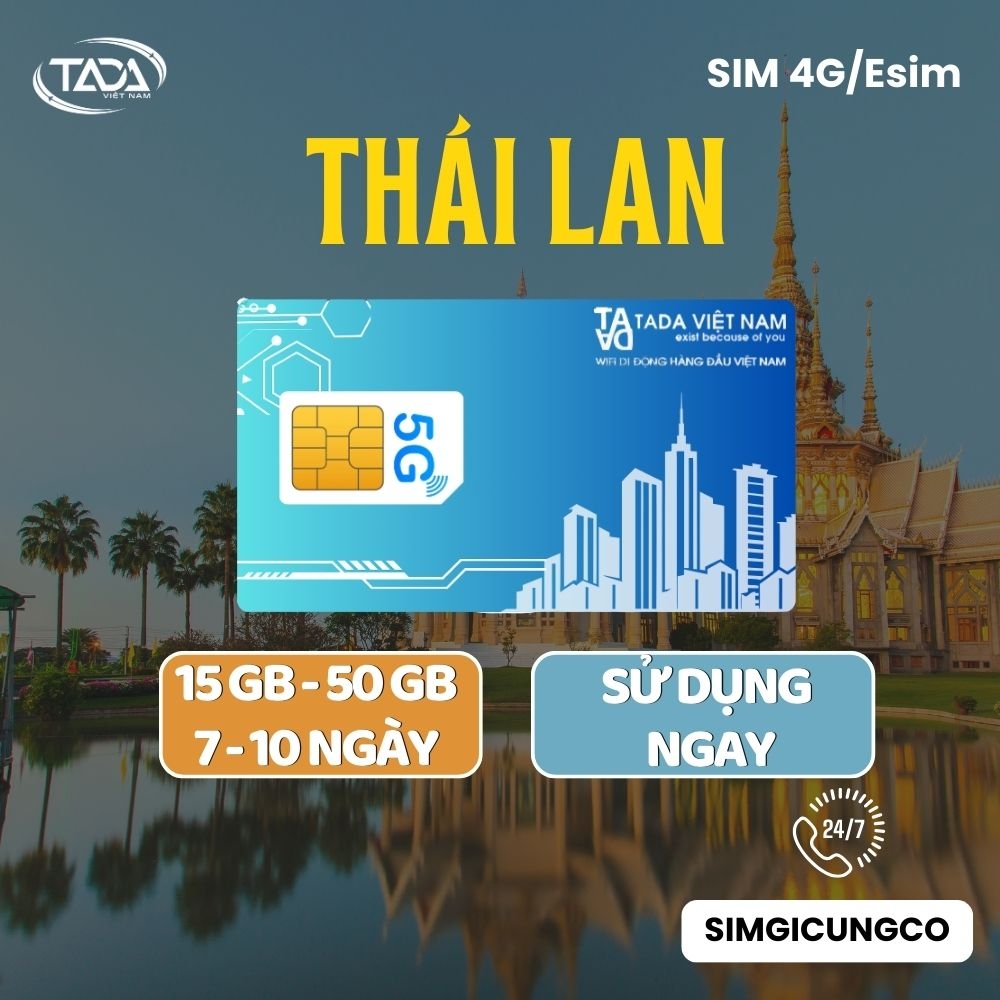 Sim và eSIM Thái Lan 4G 5G tốc độ cao