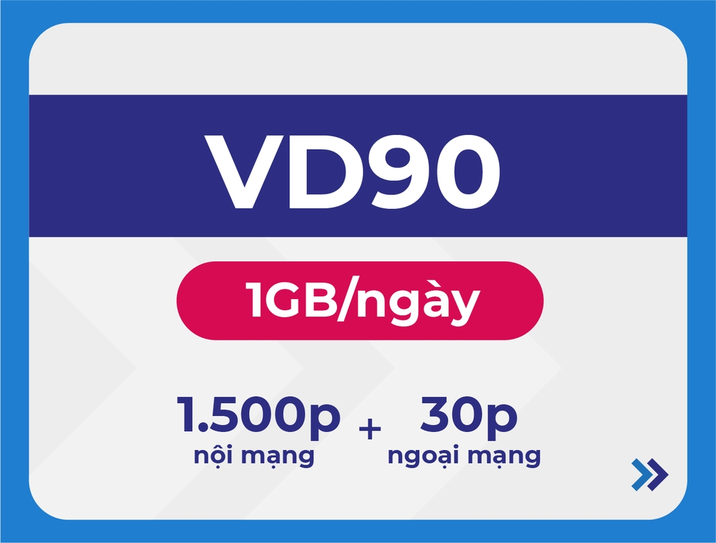 { Trọn Gói 12 Tháng} Sim 4G Vinaphone VD90