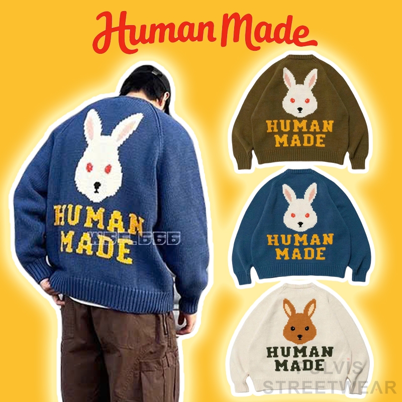 HUMAN MADE RABBIT RAGLAN KNIT SWEATER