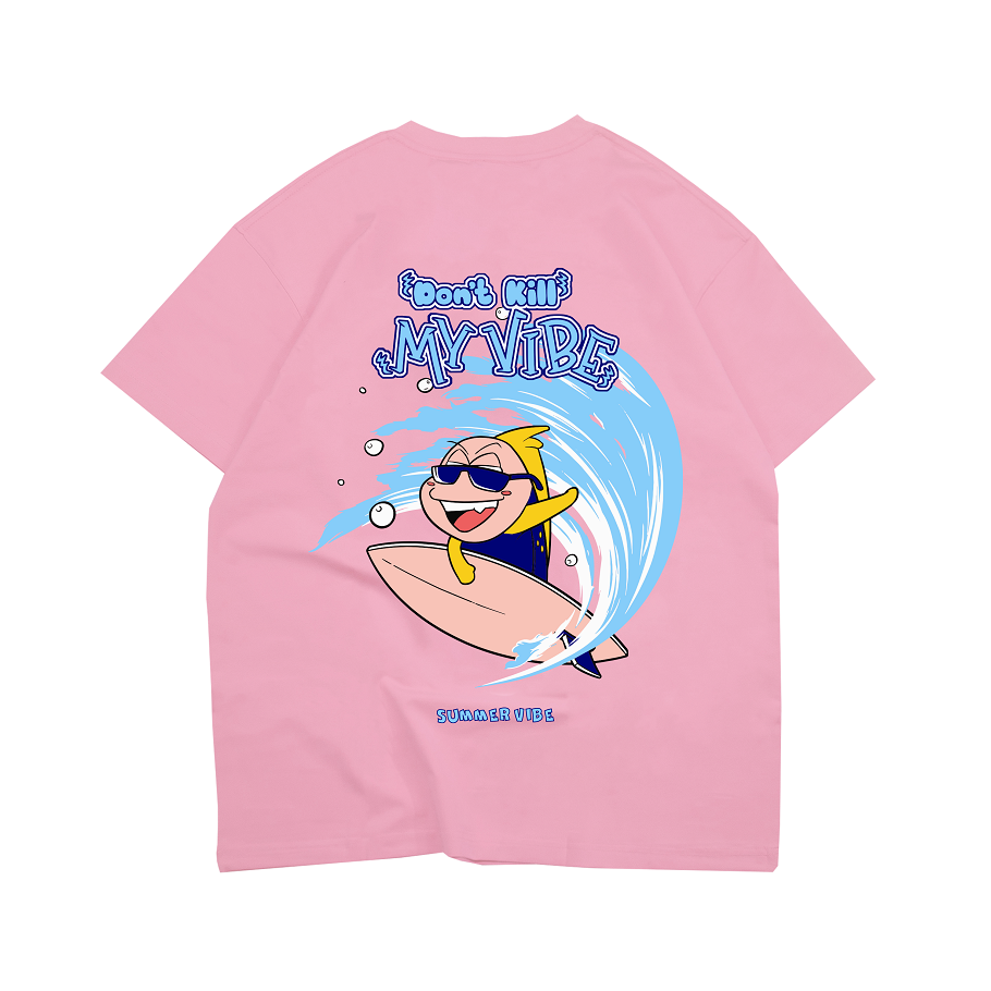 Áo thun cotton local brand đẹp | DKMV Tee Surfing - Pink DKMV ...