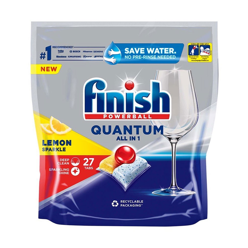 Viên rửa bát Quantum All in one 27 viên ( hương chanh)