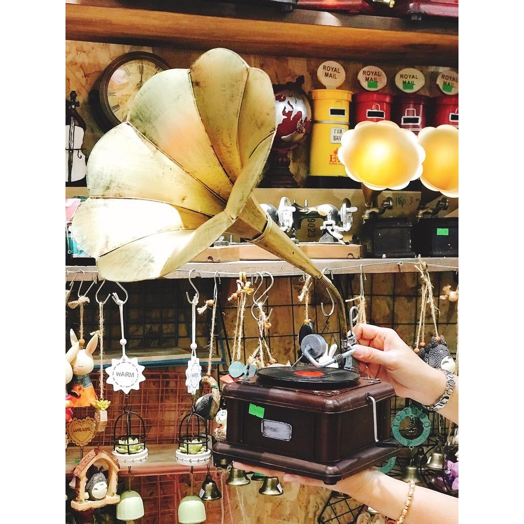 MÔ HÌNH DECOR CỔ ĐIỂN - MÁY PHÁT NHẠC LOA KÈN 70CM | THEJOURNAL.VN ...