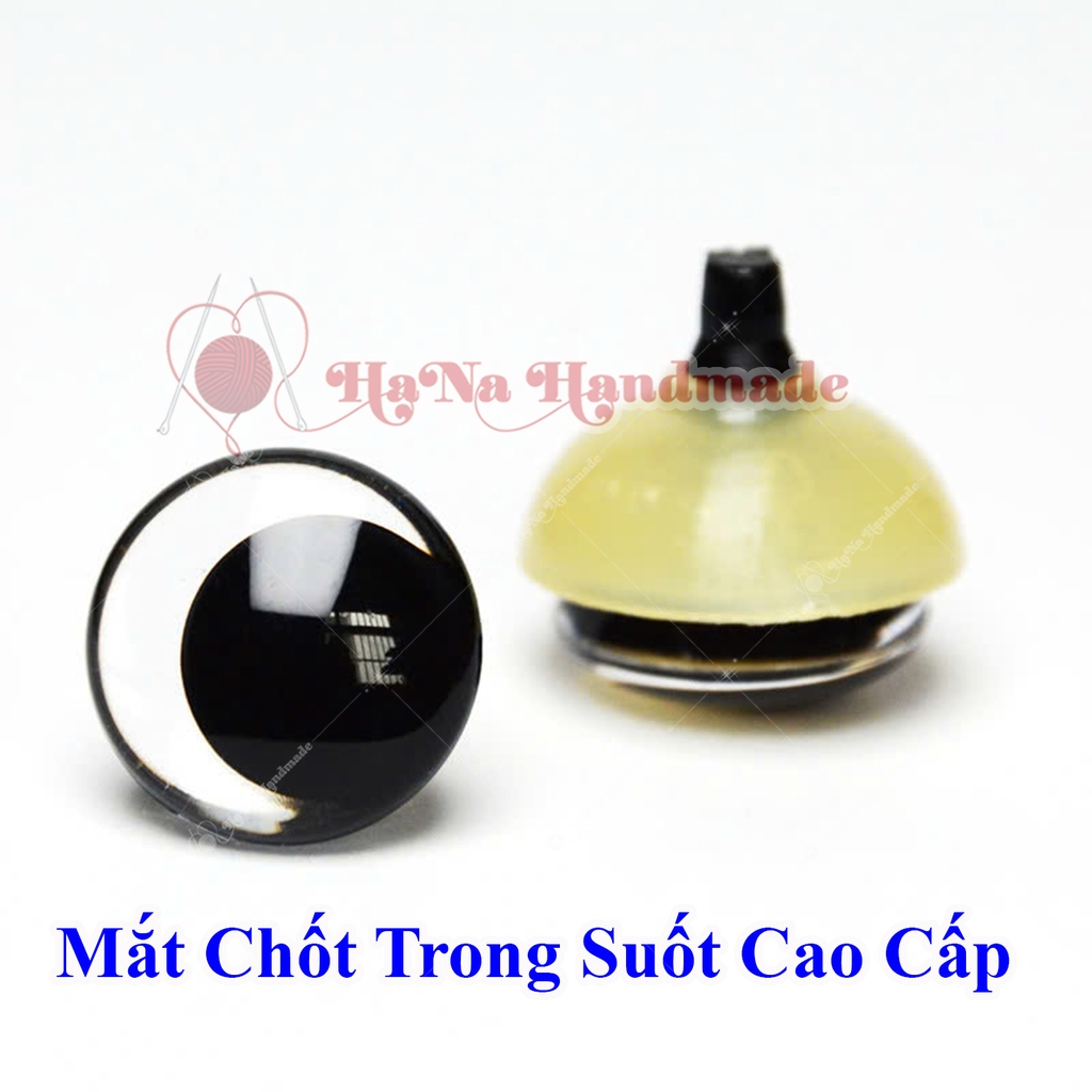 Mắt chốt trong suốt cao cấp làm thú handmade ( bán theo cặp)