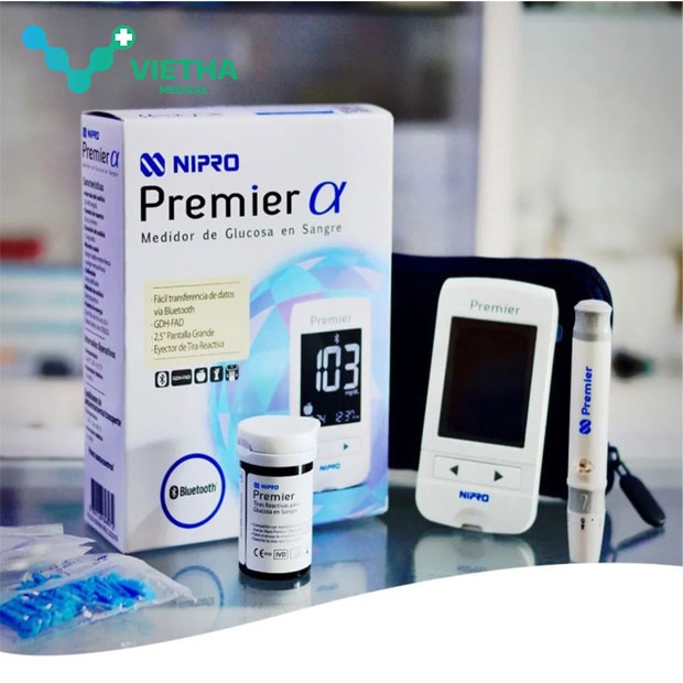 MÁY ĐO ĐƯỜNG HUYẾT NIPRO PREMIER THIẾT KẾ NHỎ GỌN HIỆN ĐẠI