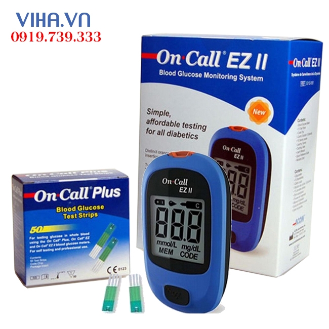 MÁY ĐO ĐƯỜNG HUYẾT ON CALL PLUS VỚI MÀN HÌNH HIỂN THỊ RÕ RÀNG