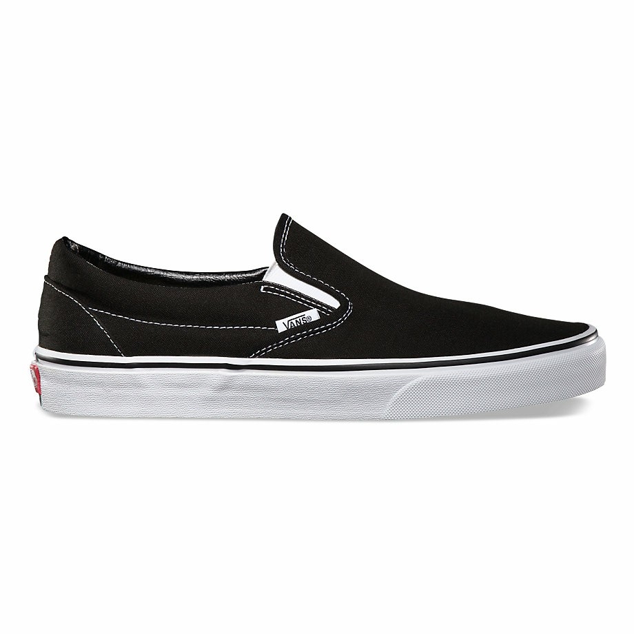 Vans Classic Slip-On Black White Fri Sneakers Store