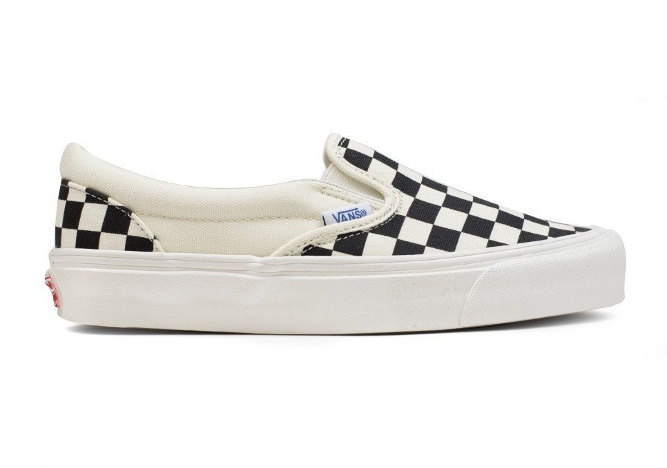 VANS VAULT OG CHECKERBOARD CLASSIC SLIP-ON LX (CANVAS) BLACK/WHITE FRI SNEAKERS STORE VANS VAULT OG CHECKERBOARD CLASSIC SLIP-ON LX (CANVAS) BLACK/WHITE FRI SNEAKERS STORE