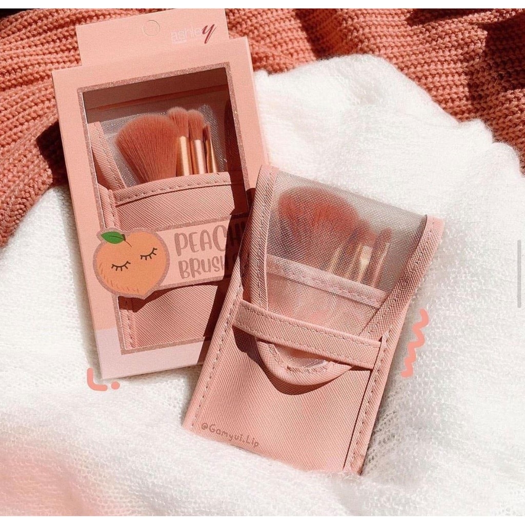 Bộ Cọ Trang Điểm Futina Peachy Brush 5 cây Kèm túi