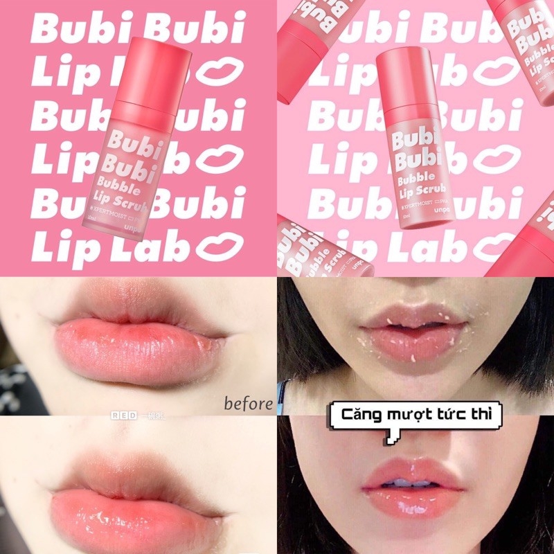 [Mẫu Mới 2021] Tẩy Tế Bào Chết Môi Bubi Bubi Bubble Lip Scrub 10ml