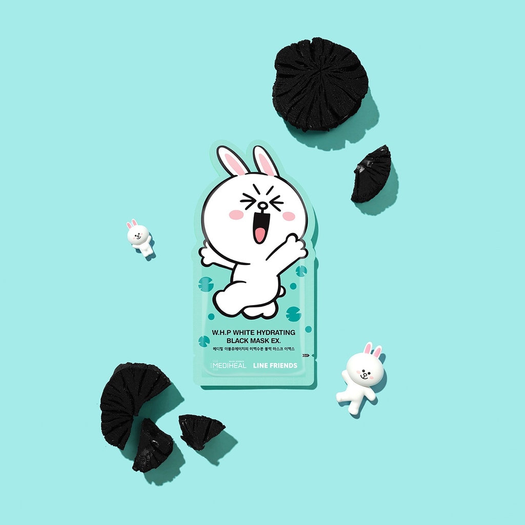 Mặt Nạ Dưỡng Trắng Mediheal Line Friends W.H.P White Hydrating Black Beauty Mask EX 25ml