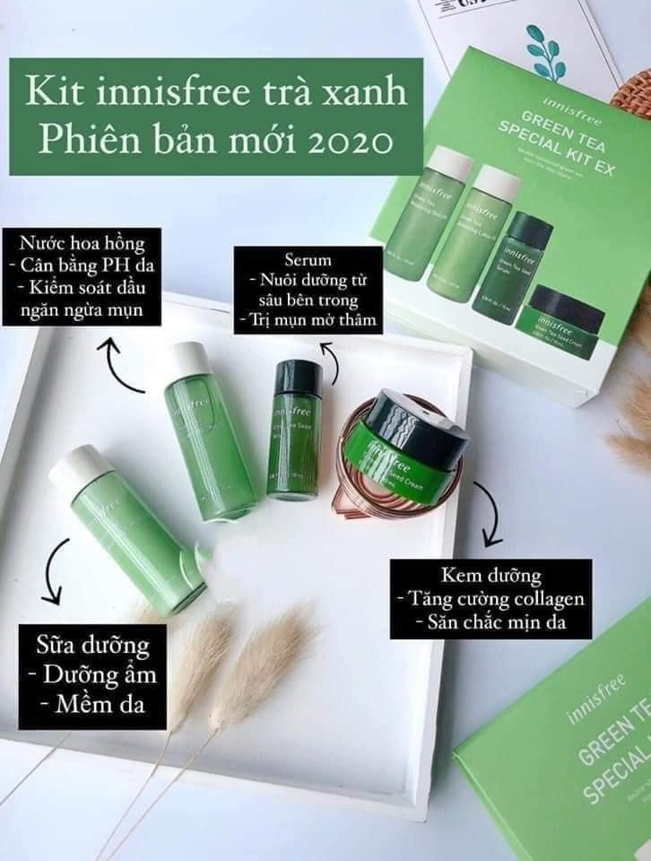 [New 2020] Trial Kit Innisfree Green Tea Special Kit Ex (4 Món)
