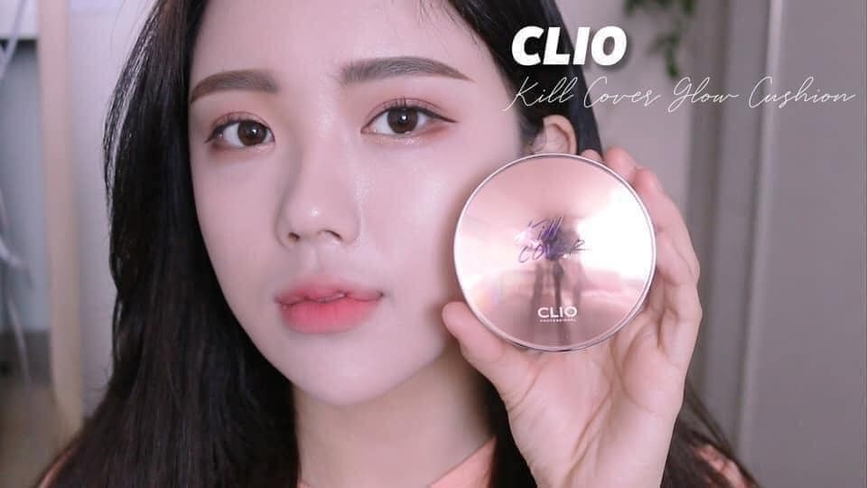 Phấn Nước CLIO Kill Cover Pink Glow Cream Cushion SPF40 PA++ 3BY Linen(Kèm Lõi Thay Thế 17g X 2)