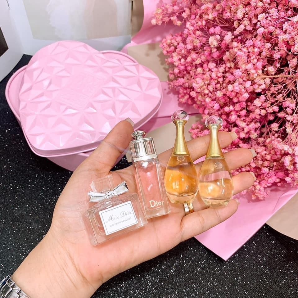 Set Nước Hoa Dior Trái Tim I Love You Because Of Love(4pcs)